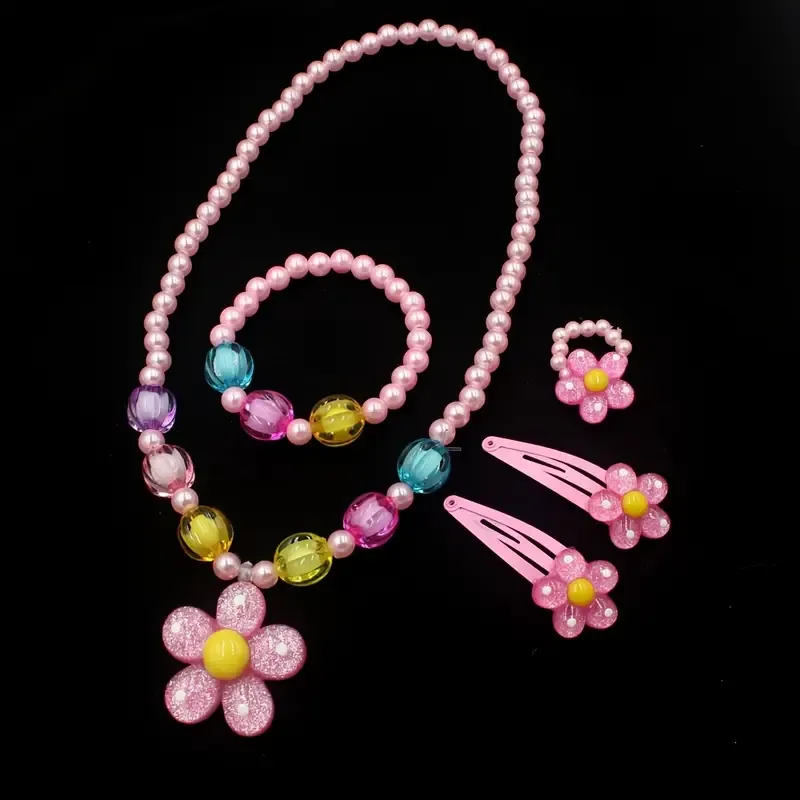 Conjunto de Joias Adoráveis de Girassol com 5 Peças